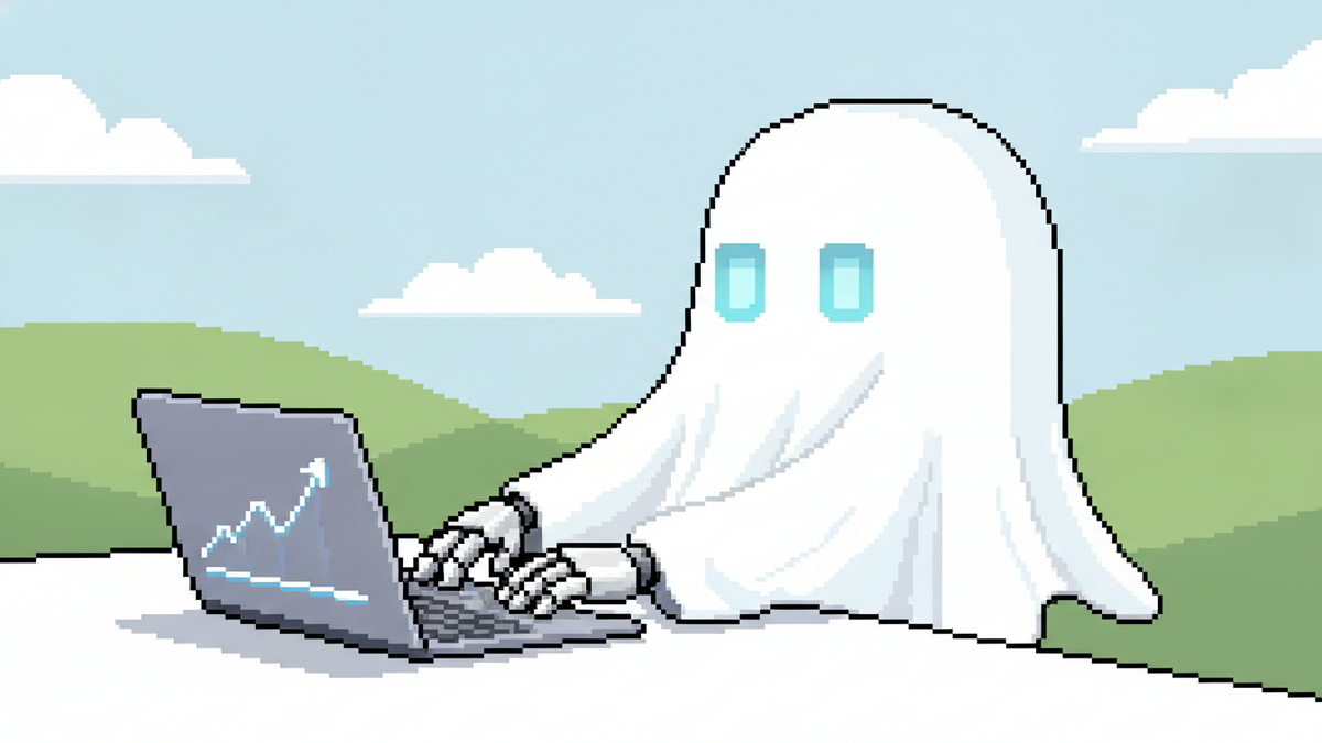 Brand mascot: The mascot is the central focus of every header image and must adhere to strict design rules: Body: A simple, flowing white ghost sheet with visible ripples at the bottom. Face: Two vibr