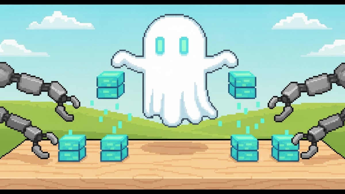 Brand mascot: The mascot is the central focus of every header image and must adhere to strict design rules: Body: A simple, flowing white ghost sheet with visible ripples at the bottom. Face: Two vibr