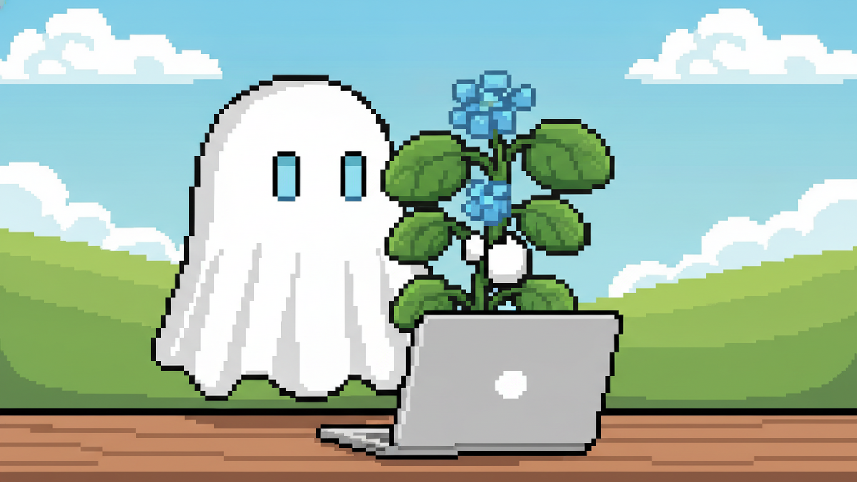 Brand mascot: The mascot is the central focus of every header image and must adhere to strict design rules: Body: A simple, flowing white ghost sheet with visible ripples at the bottom. Face: Two vibr