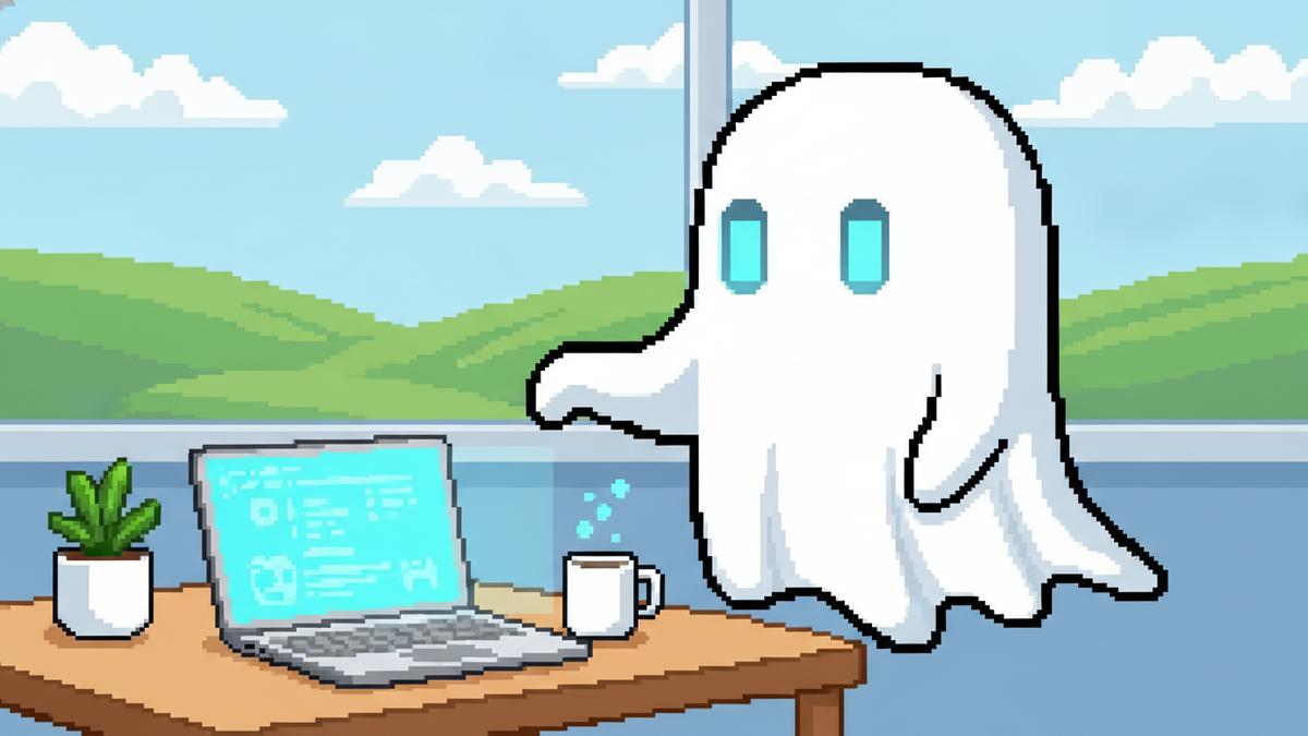 Brand mascot: The mascot is the central focus of every header image and must adhere to strict design rules: Body: A simple, flowing white ghost sheet with visible ripples at the bottom. Face: Two vibr