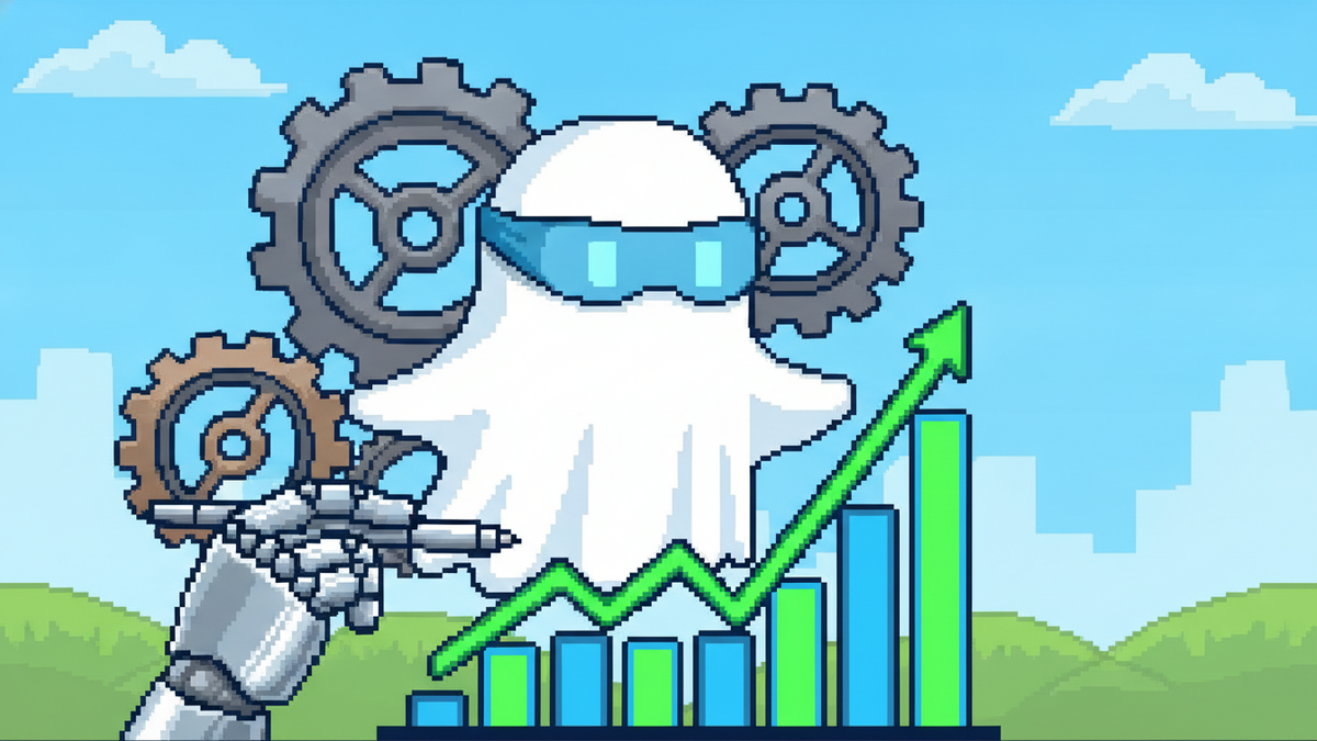 Brand mascot: The mascot is the central focus of every header image and must adhere to strict design rules: Body: A simple, flowing white ghost sheet with visible ripples at the bottom. Face: Two vibr