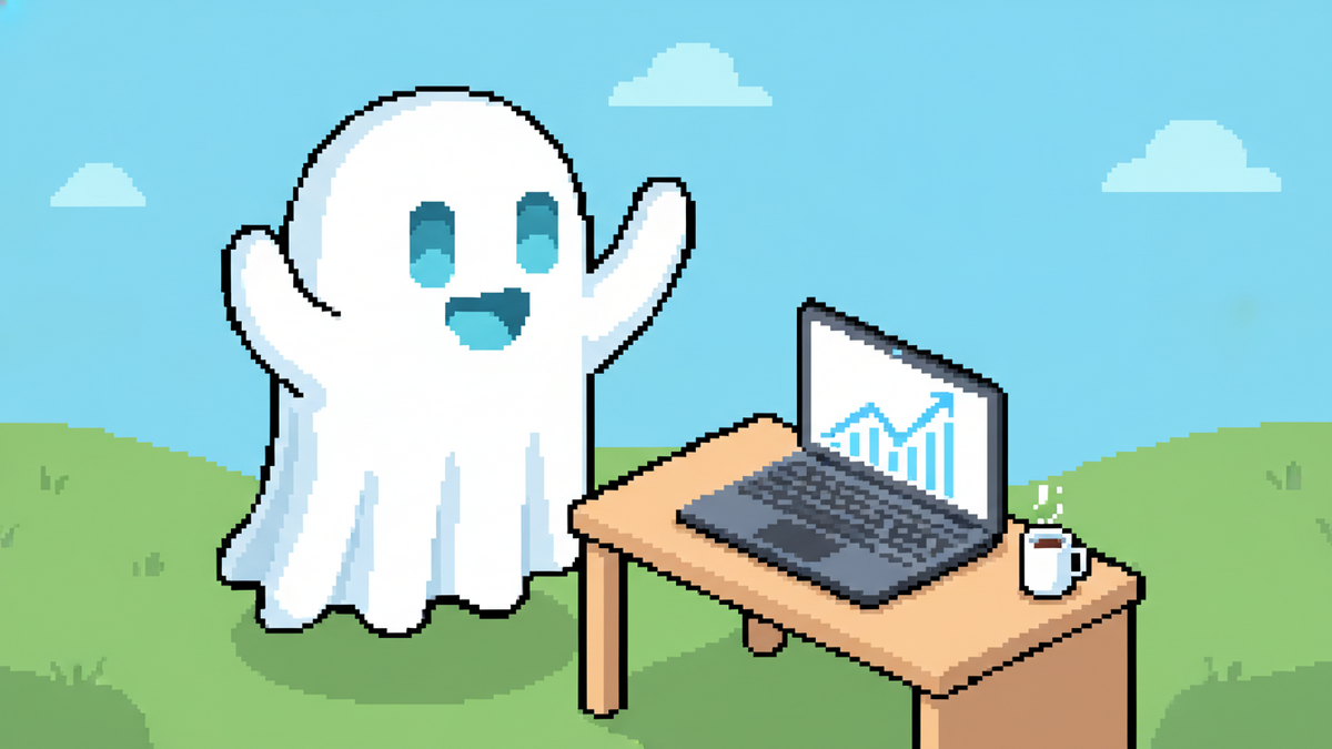 Brand mascot: The mascot is the central focus of every header image and must adhere to strict design rules: Body: A simple, flowing white ghost sheet with visible ripples at the bottom. Face: Two vibr