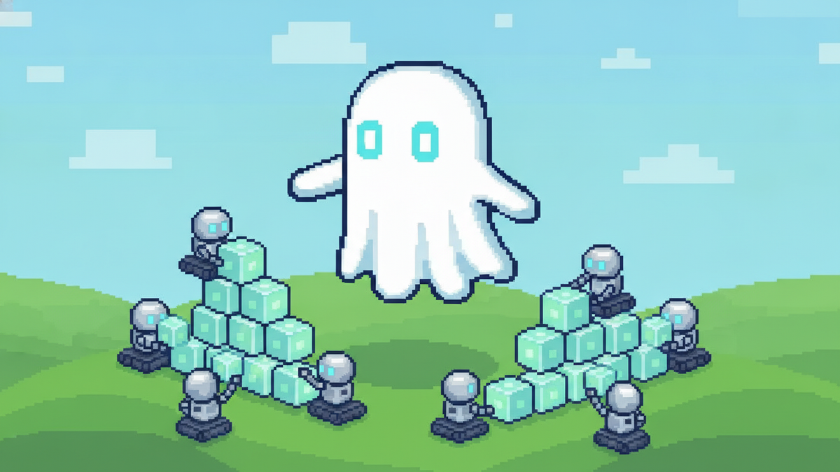 Brand mascot: The mascot is the central focus of every header image and must adhere to strict design rules: Body: A simple, flowing white ghost sheet with visible ripples at the bottom. Face: Two vibr