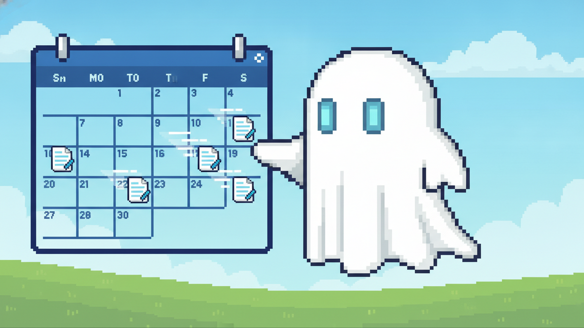 Brand mascot: The mascot is the central focus of every header image and must adhere to strict design rules: Body: A simple, flowing white ghost sheet with visible ripples at the bottom. Face: Two vibr