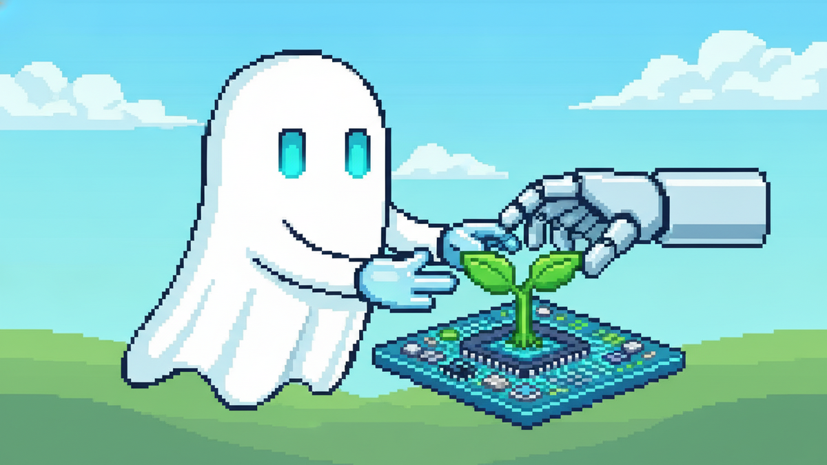 Brand mascot: The mascot is the central focus of every header image and must adhere to strict design rules: Body: A simple, flowing white ghost sheet with visible ripples at the bottom. Face: Two vibr