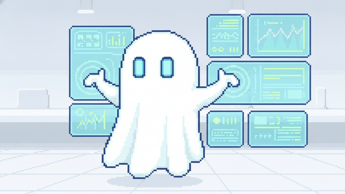 Brand mascot: The mascot is the central focus of every header image and must adhere to strict design rules: Body: A simple, flowing white ghost sheet with visible ripples at the bottom. Face: Two vibr