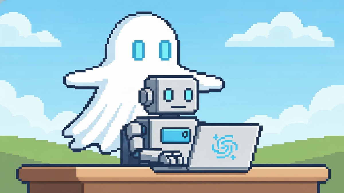 Brand mascot: The mascot is the central focus of every header image and must adhere to strict design rules: Body: A simple, flowing white ghost sheet with visible ripples at the bottom. Face: Two vibr