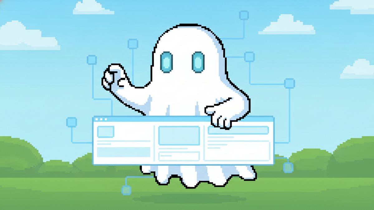 Brand mascot: The mascot is the central focus of every header image and must adhere to strict design rules: Body: A simple, flowing white ghost sheet with visible ripples at the bottom. Face: Two vibr