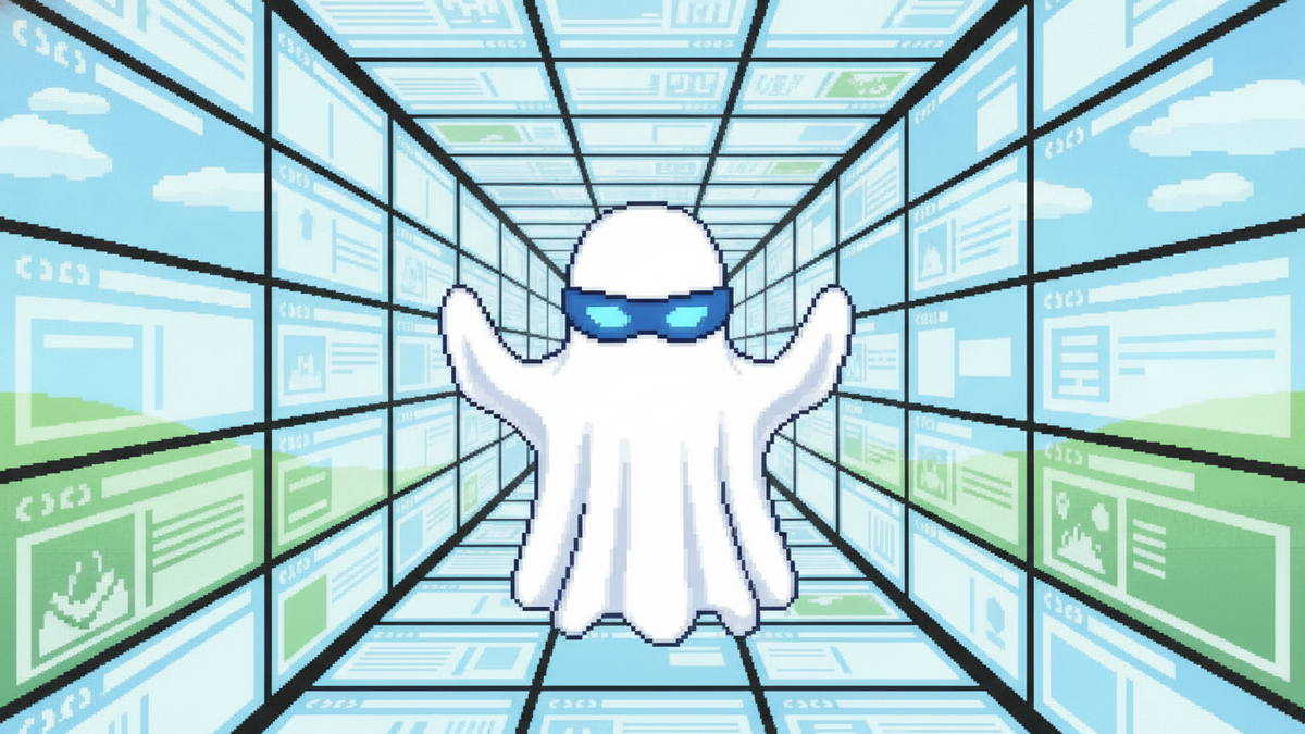 Brand mascot: The mascot is the central focus of every header image and must adhere to strict design rules: Body: A simple, flowing white ghost sheet with visible ripples at the bottom. Face: Two vibr