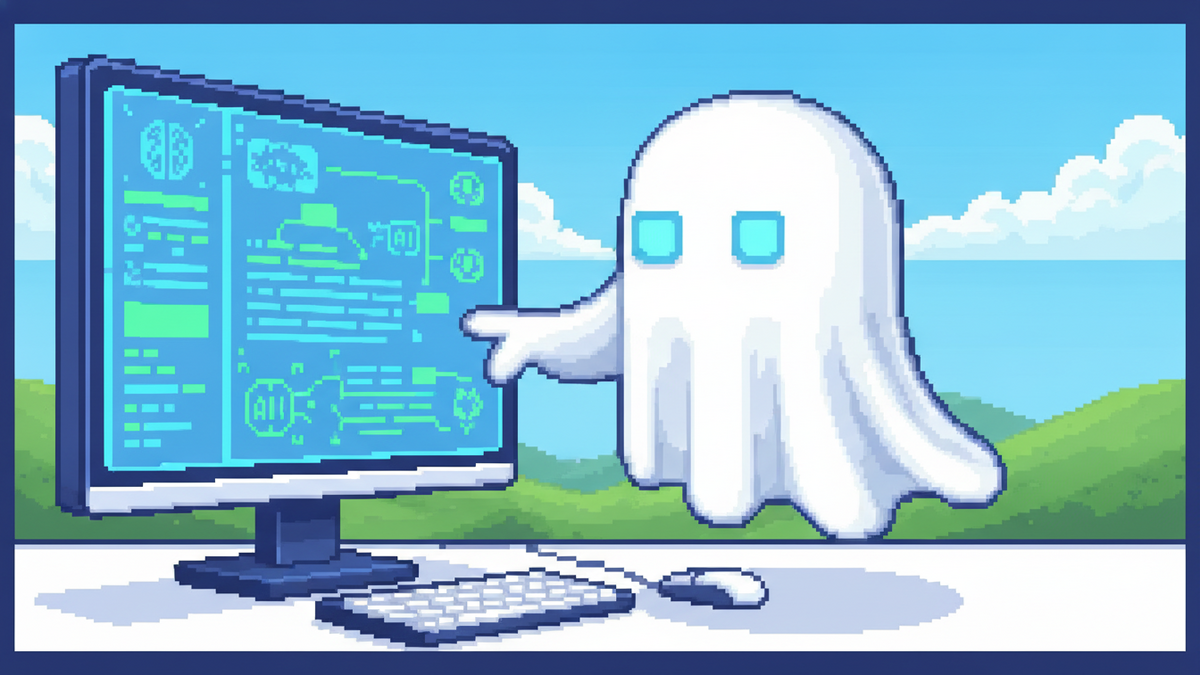 Brand mascot: The mascot is the central focus of every header image and must adhere to strict design rules: Body: A simple, flowing white ghost sheet with visible ripples at the bottom. Face: Two vibr