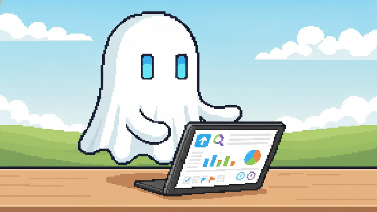 Brand mascot: The mascot is the central focus of every header image and must adhere to strict design rules: Body: A simple, flowing white ghost sheet with visible ripples at the bottom. Face: Two vibr