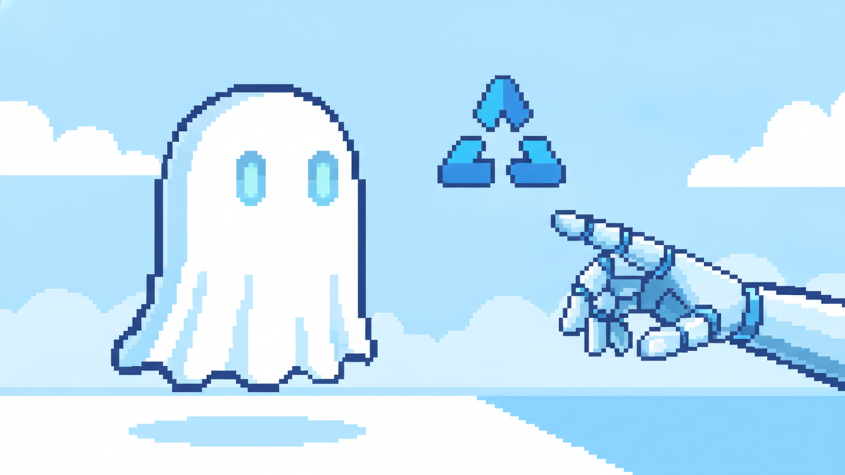 Brand mascot: The mascot is the central focus of every header image and must adhere to strict design rules: Body: A simple, flowing white ghost sheet with visible ripples at the bottom. Face: Two vibr