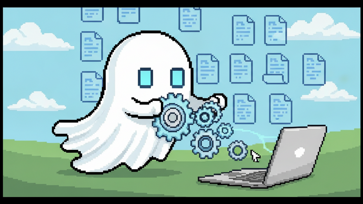 Brand mascot: The mascot is the central focus of every header image and must adhere to strict design rules: Body: A simple, flowing white ghost sheet with visible ripples at the bottom. Face: Two vibr